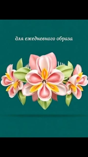 Гребень канзаши "Три ириса", без подвески.mp4