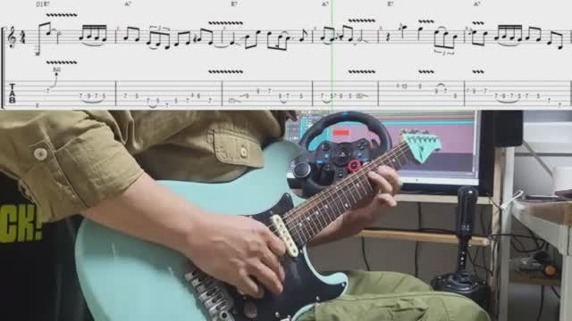 Suffle Rhythm Rock Blues in E(solo,tab,backing track)