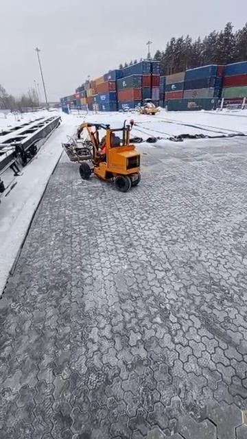 Зимняя укладка терминальной плитки