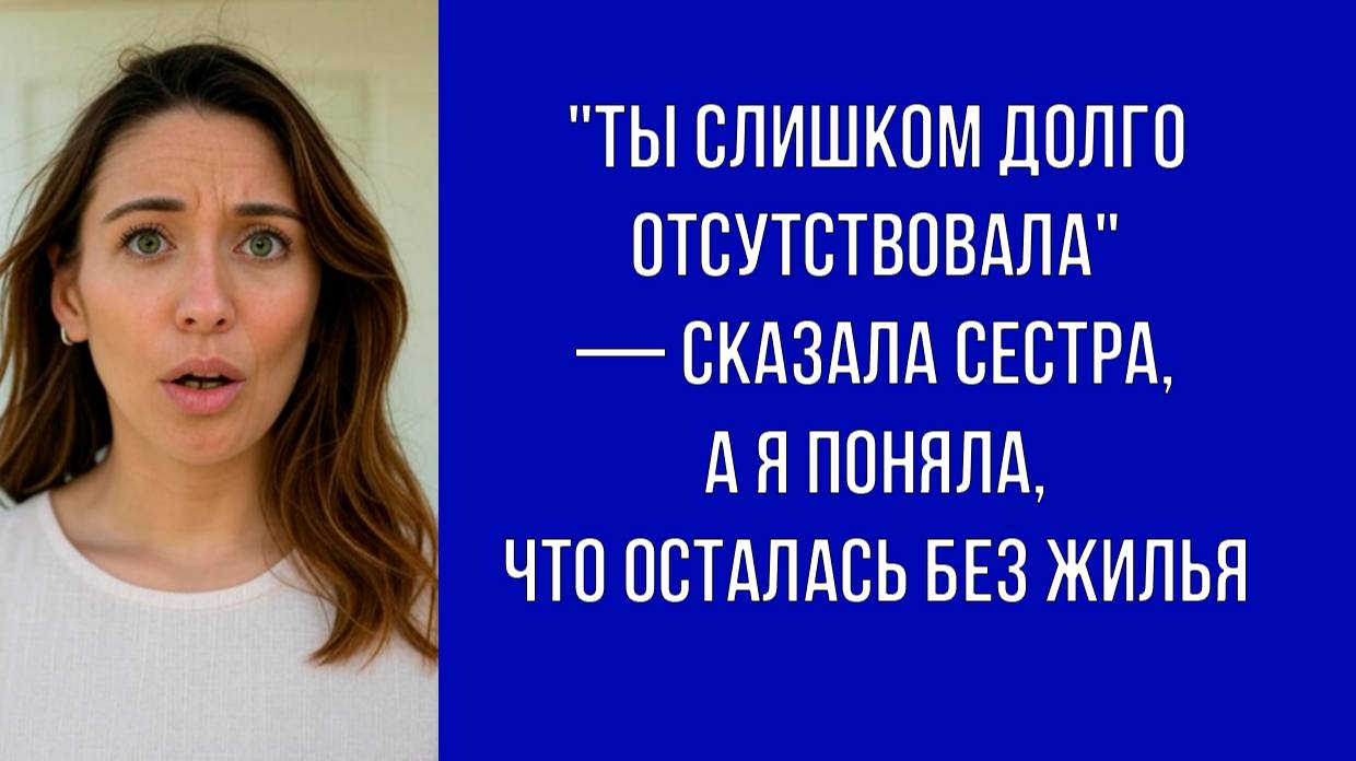 — Пока я была в отпуске, сестра сменила замки в квартире и сказала, что предупреждала