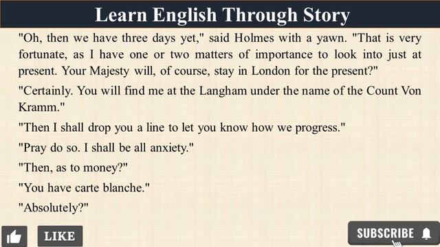 LEARN ENGLISH THROUGH STORIES. ✅ A Scandal in Bohemia by Arthur Conan Doyle. #audiobook #detective