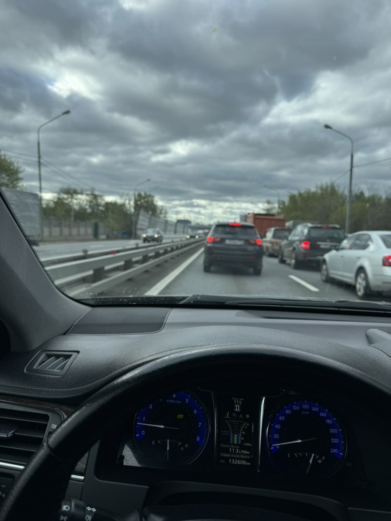 Москва. Утренние пробки на дорогах