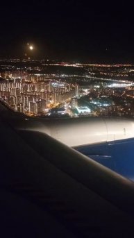 Ночной заход во "Внуково" #vko #landing #turkishairlines