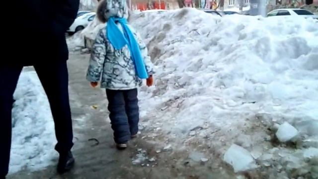 150 метров зимой 2019 г. по центральной улице Саратова.