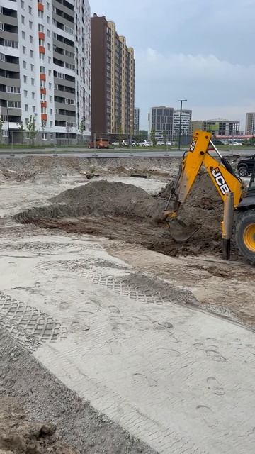 Выемка глины с последующей засыпкой песком #excavator