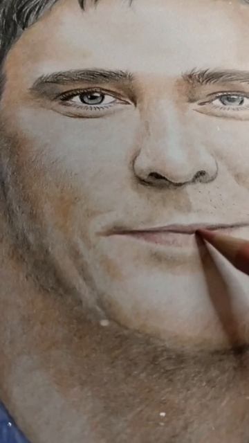 Портрет цветными карандашом ✏️