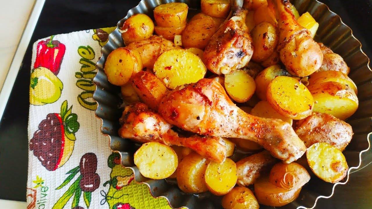 🍗 КУРИЦА С КАРТОШКОЙ В ДУХОВКЕ – Сочная и хрустящая!