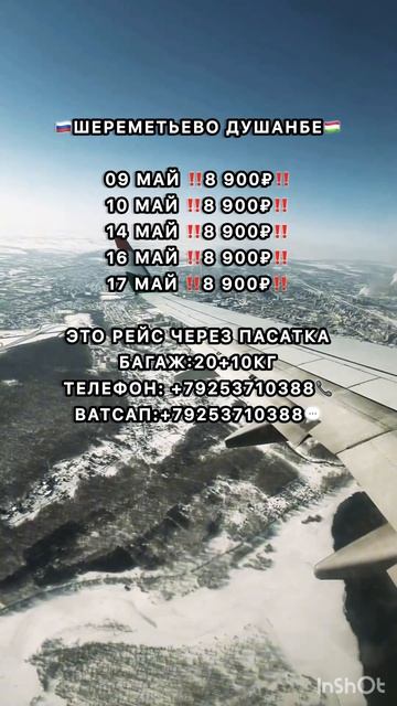 🇷🇺МОСКВА-ДУШАНБЕ🇹🇯 от 8900₽🔥#musofir #душанбе #aviabilet #к