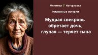 Мудрая свекровь обретает дочь, глупая — теряет сына.