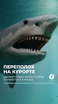⚡️В соцсетях завирусилось видео с двухметровой акулой у пляжа Коньяалты в Анталье