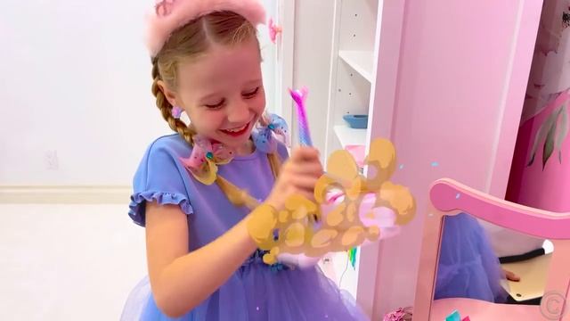 Лайк Настя и папа показывают как делать слайм