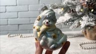 Ёлочная игрушка СНЕГОВИЧОК НА МЕСЯЦЕ, стекло, 11 см, 4060412