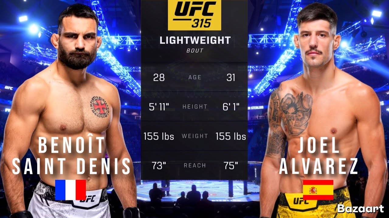 БЕНУА СЕН-ДЕНИ ПРОТИВ ХОЭЛЯ АЛЬВАРЕСА ПОЛНЫЙ БОЙ UFC 315