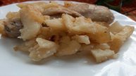 Курица с картошкой в сметане