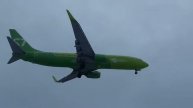 Boeing 737-800NG "S7 Airlines" "VQ-BRQ" посадка в Шереметьево SVO.