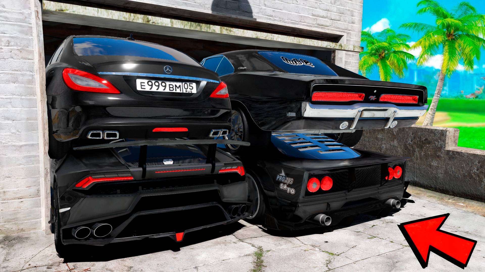 Затроллил и спрятал чёрные чит тачки в ГТА 5! Битва автоугонщиков в GTA 5 Online!