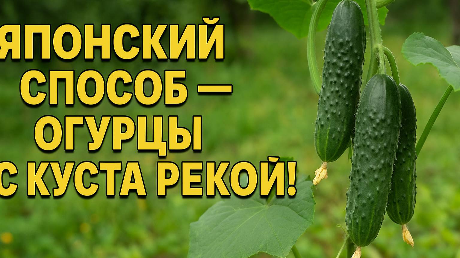 Японский метод выращивания огурцов