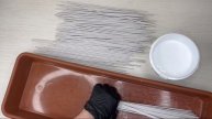 ТРУБОЧКИ из БУМАЖНОЙ ЛОЗЫ. ПОКРЫТИЕ ЛАКОМ в 2 СЛОЯ, УВЛАЖНЕНИЕ ТРУБОЧЕК.