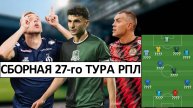 Дзюба, Соболев и лидеры Краснодара! Сборная 27-го тура РПЛ!