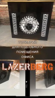 Топиарий в черном глянцевом цвете