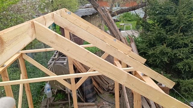 Стройка! Новый садовый домик на даче вместо старого. День 5