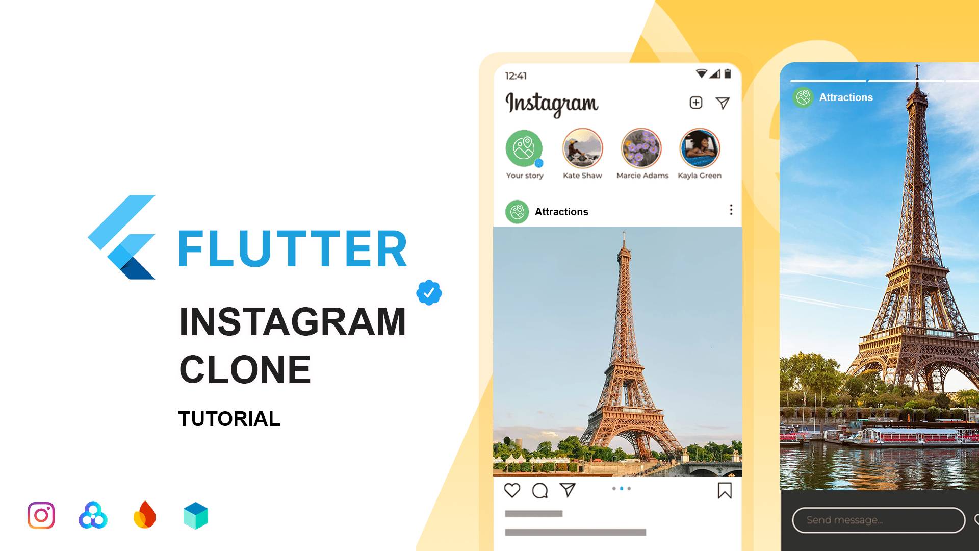 📸 Flutter Instagram Clone App – BLoC Integration & Firebase Service Setup