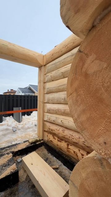 Шикарная баня из дерева по технологии POST&BEAM площадью 35,8 кв. метров!