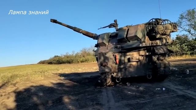 Удар дрона Ланцет-51 в САУ Krab в Харьковской области