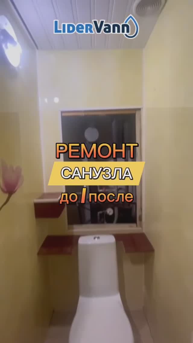 Ремонт санузла до/после