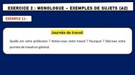 🇫🇷 DELF A2 - Expression orale - EXERCICE 2 MONOLOGUE - 15 exemples de sujets _ Conseils pour réuss