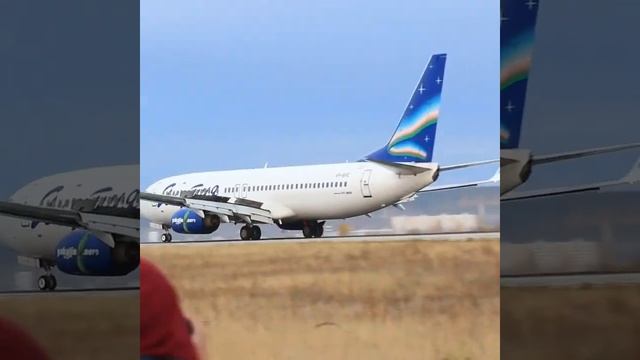 Красивая посадка самолёта в Якутске 👏