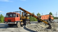 Экскаватор-планировщик UDS-114 на шасси Tatra 815 P17. Работа.