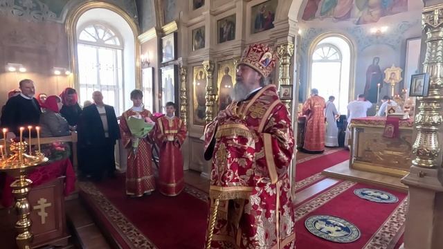 Проповедь епископа Максима в Георгиевском храме города Данкова