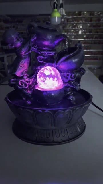 Настольный фонтан "Маленький Будда с чайником" в налич