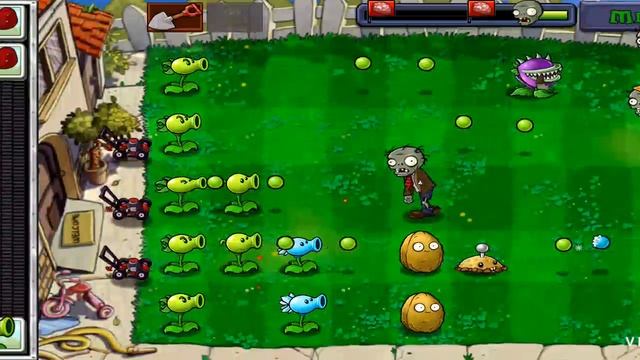 играем в plants vs zombies!!!