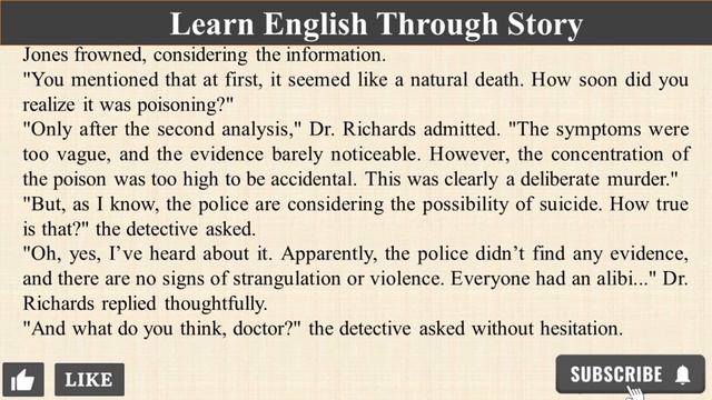 LEARN ENGLISH THROUGH STORIES.✅🕵️♂️Harmless Flirting. Mystery Detective story.#audiobook #detectiv