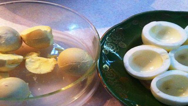 Яйца фаршированные белыми грибами
