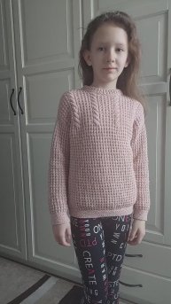 Джемпер для девочки из Cotton Gold от Alize.