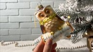 Ёлочная игрушка ЗАДУМЧИВАЯ СОВА, стекло, 12 см, 4060465-wd