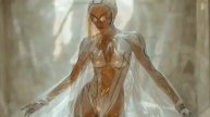 Fashion Event in the Future City. Beautiful AI ART , Photography and inspiring Music