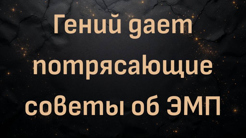 Гений дает потрясающие советы об ЭМП (Олле Китсинг)