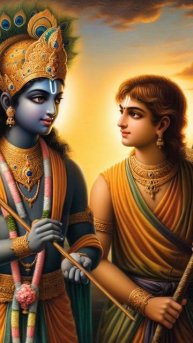 «Калика пурана». Сын бога Вишну Нарака слушает приказ отца