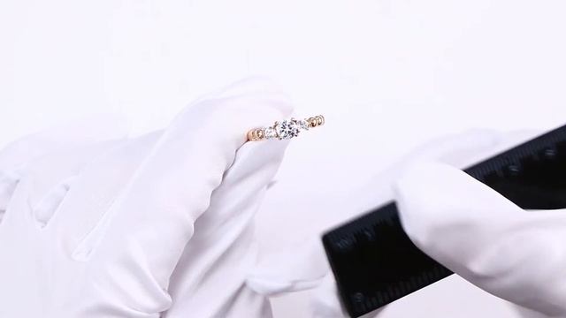 Золотое кольцо Золотые узоры с цирконом 01-7153