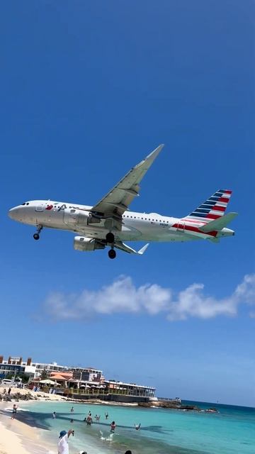 Посадка самолета AMERICAN на пляже МАХО. ПОДПИШИСЬ НА КАНА