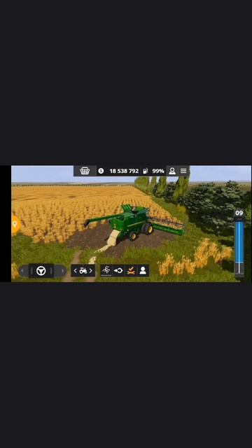 А вы это видели ?😍farming simulator 20🔥 -John Deere-комбайн 🚜 на уборке 🌾#джондир #jondir #farmi