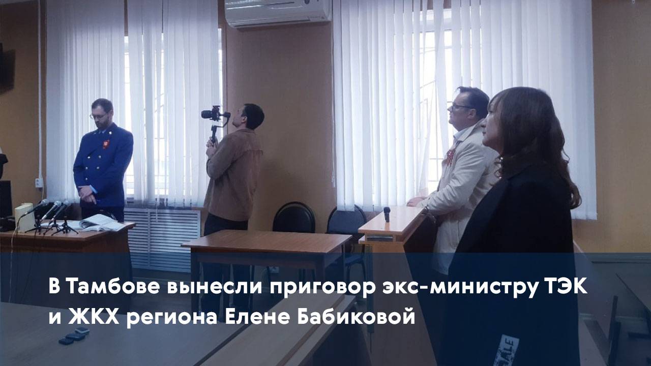 В Тамбове вынесли приговор экс-министру ТЭК и ЖКХ региона Елене Бабиковой
