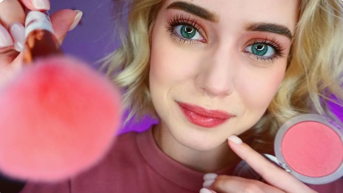 [4K] 💕 СДЕЛАЮ ТЕБЕ НЕЖНЫЙ АСМР МАКИЯЖ 🌸 РОЛЕВАЯ ИГРА 🥰  звуки кисточек, прикосновения рук