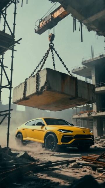 Lamborghini Urus vs БЕТОННЫЙ БЛОК! 😱 #shorts #lamborghini