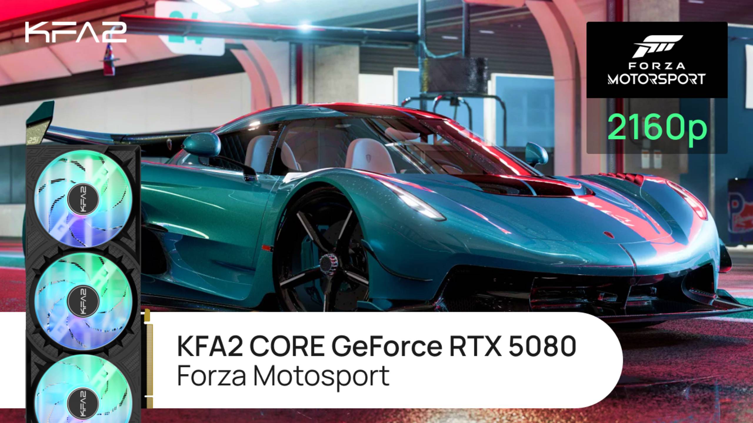 Тест видеокарты KFA2 CORE GeForce RTX 5080 Black в Forza Motorsport | 2160p (4K) разрешение
