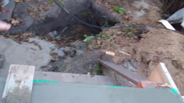 Проект Веранда продолжается залил кусок бетона под бу